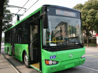 Церемония по въвеждането на електрически автобус в София