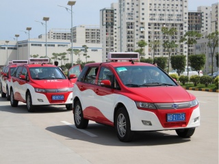 BYD e6 електрическо такси в експлоатация в Шенжен, Китай