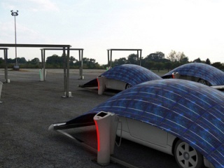 Създадоха паркинг със соларни панели за зареждането на електромобили